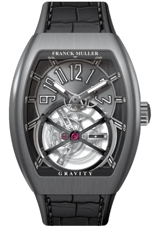 Best FRANCK MULLER Vanguard Gravity Tourbillon Brushed Titanium V 45 T GR CS (NR) (BR TT) (TT.BLC NR) Replica Watch